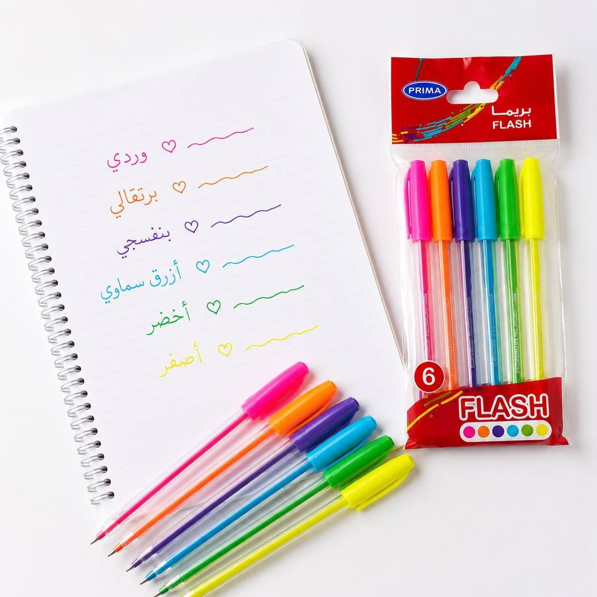 طقم الأقلام الفسفوري FLASH 🖋️🖋️