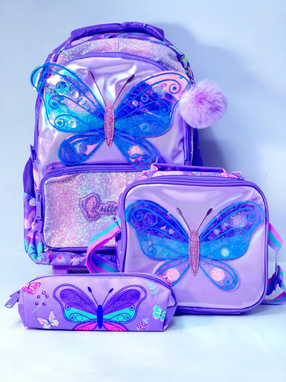 🎒🧳💼 شنطة الفراشة 🦋🦋 الشنطة التروللي ♻️ ٣*١ 🎒👝