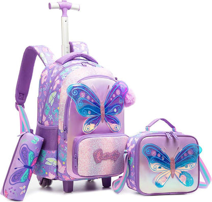 🎒🧳💼 شنطة الفراشة 🦋🦋 الشنطة التروللي ♻️ ٣*١ 🎒👝