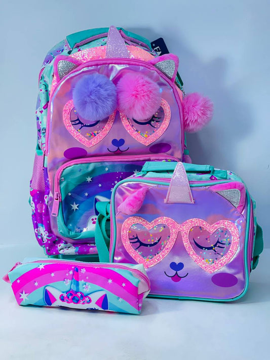 🎒🧳💼 شنطة اليوني كورن 🦄🦄 الشنطة التروللي ♻️ ٣*١ 🎒👝