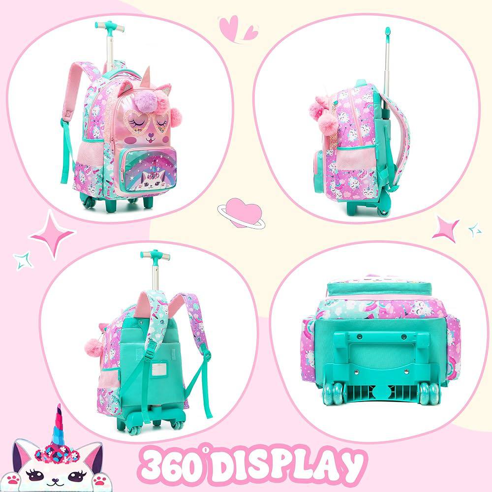 🎒🧳💼 شنطة اليوني كورن 🦄🦄 الشنطة التروللي ♻️ ٣*١ 🎒👝