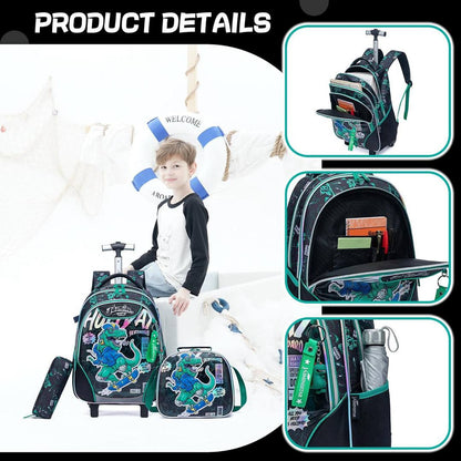 🎒🧳💼 شنطة الديناصور 🦖🦖🦖 الشنطة التروللي ♻️ ٣*١ 🎒👝