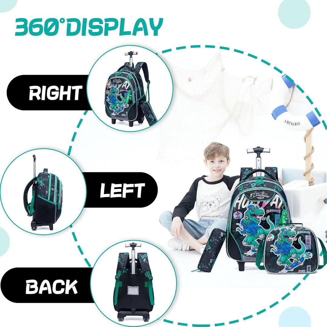 🎒🧳💼 شنطة الديناصور 🦖🦖🦖 الشنطة التروللي ♻️ ٣*١ 🎒👝