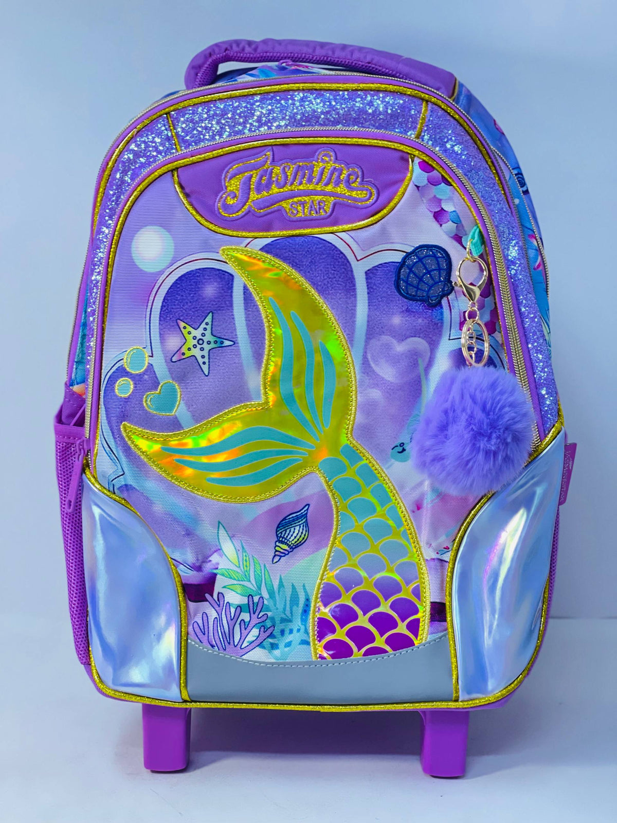 🎒🧳💼 شنطة Mermaid 🧜🏻‍♀️🧜🏻‍♀️ الشنطة التروللي ♻️ ٣*١ 🎒👝