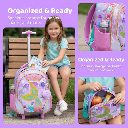 🎒🧳💼 شنطة Mermaid 🧜🏻‍♀️🧜🏻‍♀️ الشنطة التروللي ♻️ ٣*١ 🎒👝