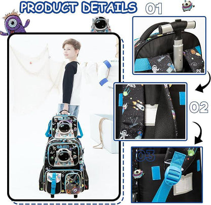 🎒🧳💼 شنطة رجل الفضاء 🧑🏻‍🚀🧑🏻‍🚀 الشنطة التروللي ♻️ ٣*١ 🎒👝