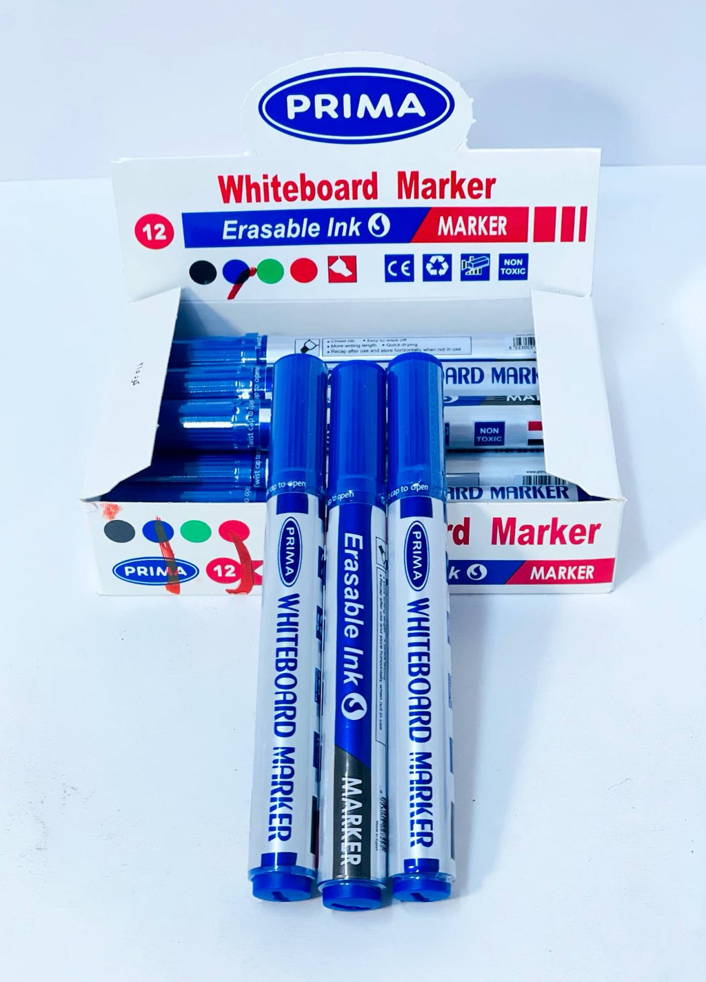 علبة اقلام وايت بورد 🖍 PRIMA ✅ لون واحد فقط 🖊