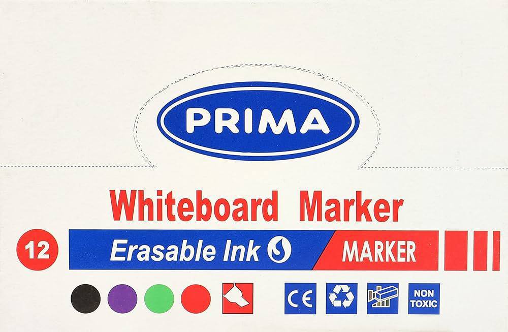 علبة اقلام وايت بورد 🖍 PRIMA ✅ لون واحد فقط 🖊