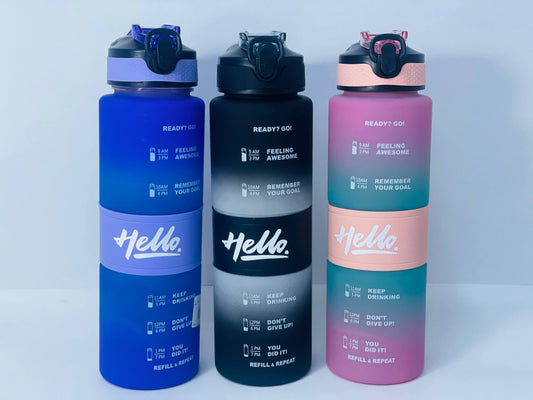 زجاجة المياه  Hello ❇️♻️☑️✨