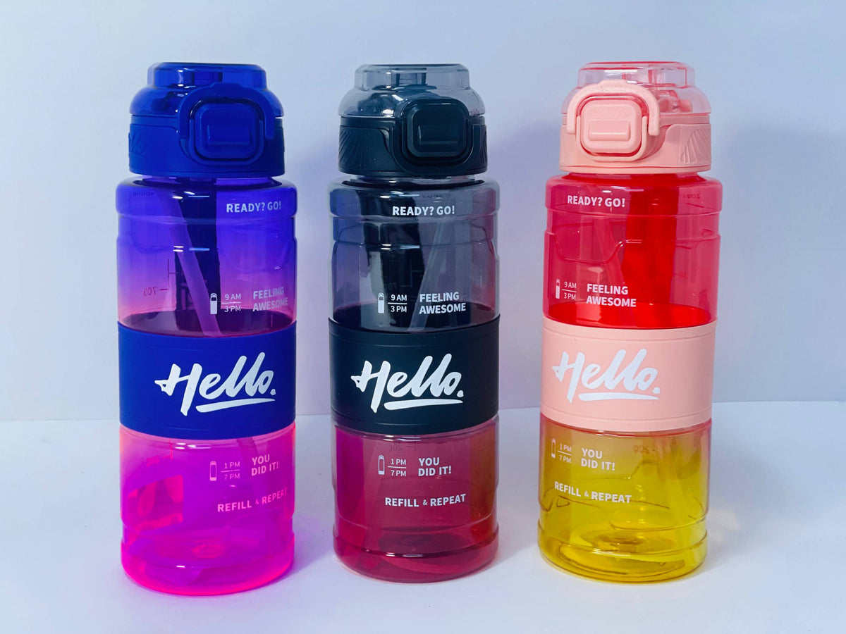 زجاجة المياه    الشفافة Hello ❇️♻️☑️✨✨