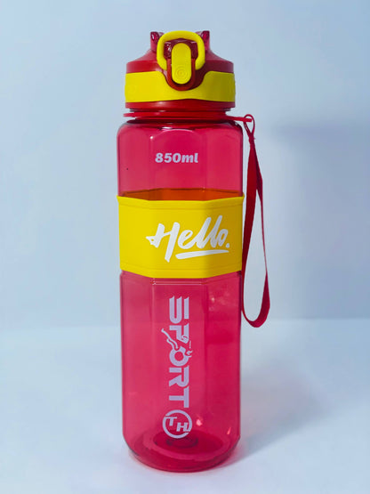 زجاجة المياه الشفافة Hello ❇️♻️☑️✨✨