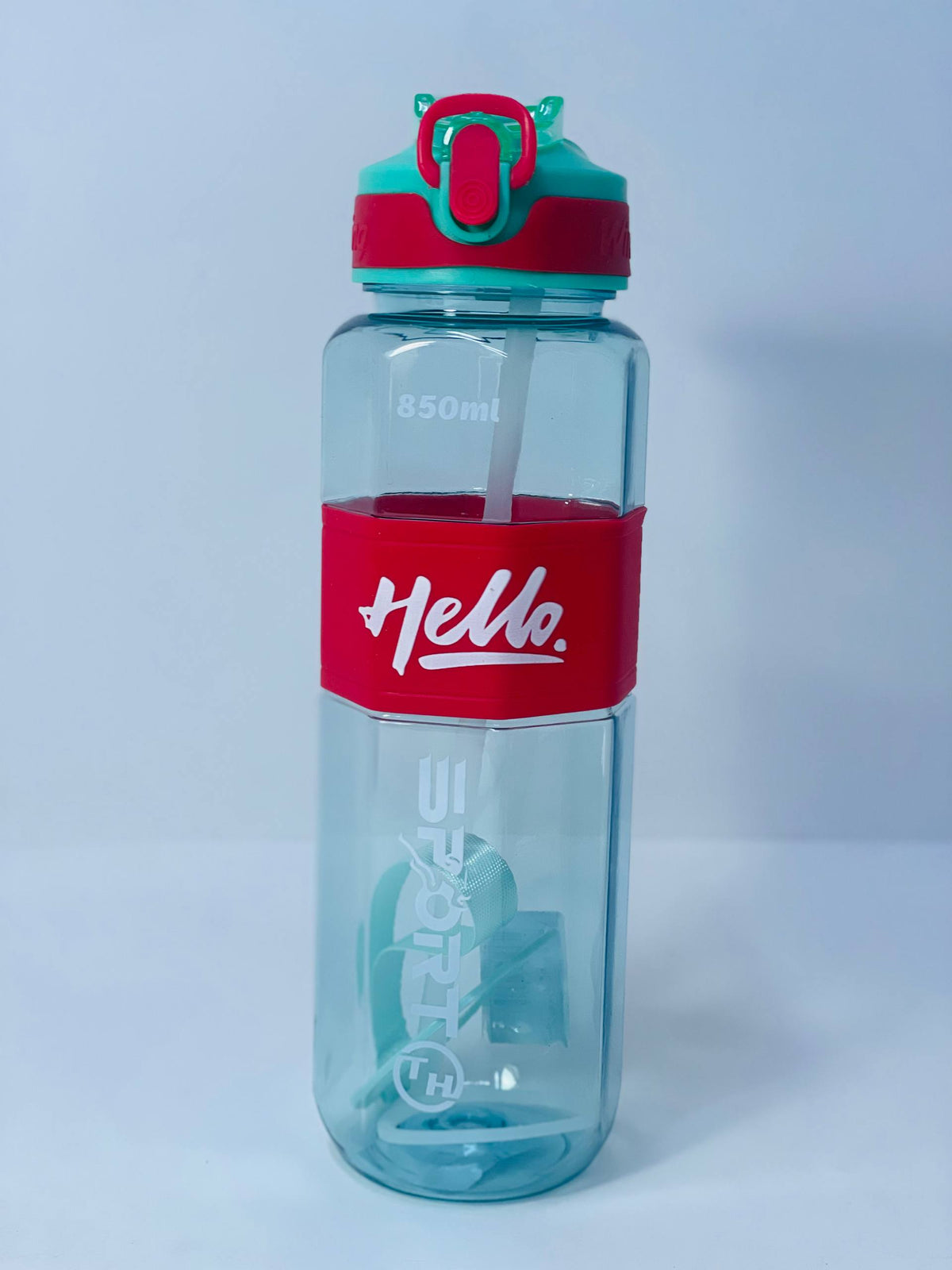 زجاجة المياه الشفافة Hello ❇️♻️☑️✨✨