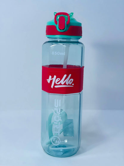 زجاجة المياه الشفافة Hello ❇️♻️☑️✨✨