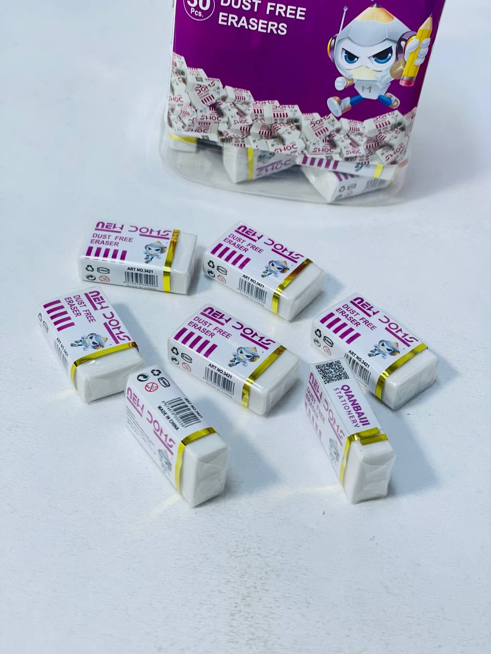 الاستيكة دومز  البيضاء 🫙⬜️⬜️🫙🏷🏷
