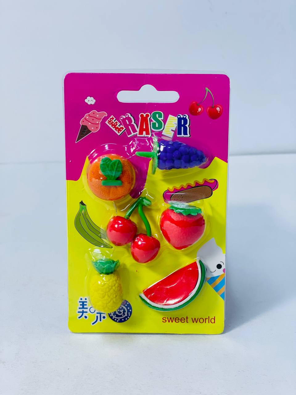 كارت استيكة الفواكه 🍒🍇🍓🍊🍍🍉
