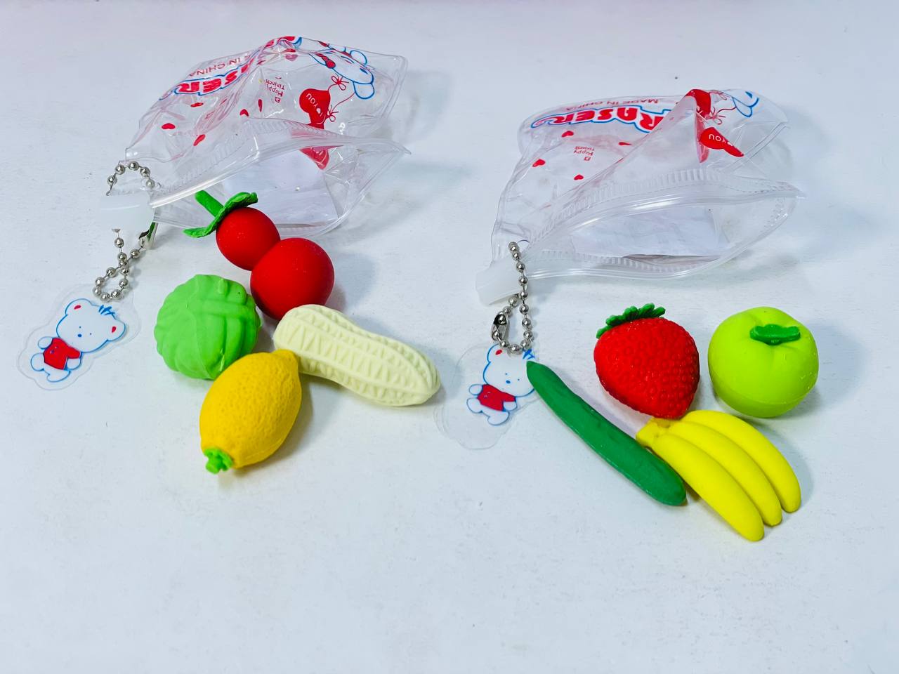 استيكة الفواكه و الخضروات 🍓🍒🍅🍏🍎🌽🥒🥕🍌🥜