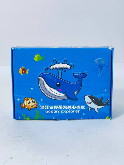 لاستيكة الشفافة بأشكال اسماك البحر 🐋🦈🐠