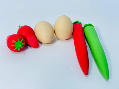 استيكة الخضروات و الفواكه 🥚🥕🍓🌶️🧄🫒