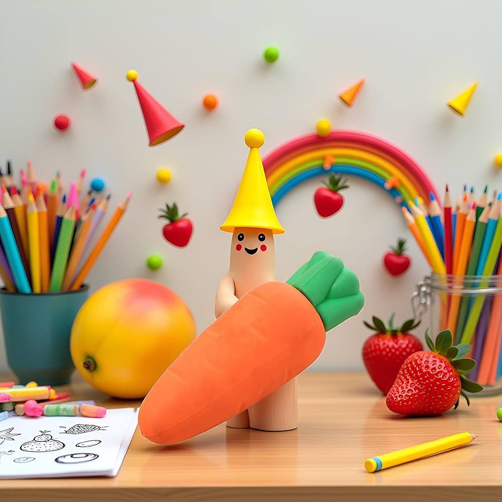 استيكة الخضروات و الفواكه 🥚🥕🍓🌶️🧄🫒