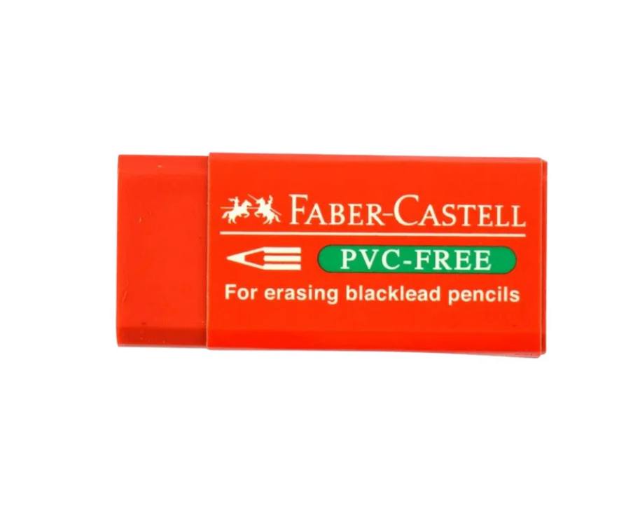 استيكة FABER-CASTELL  الملونة ⬛️🟦🟥