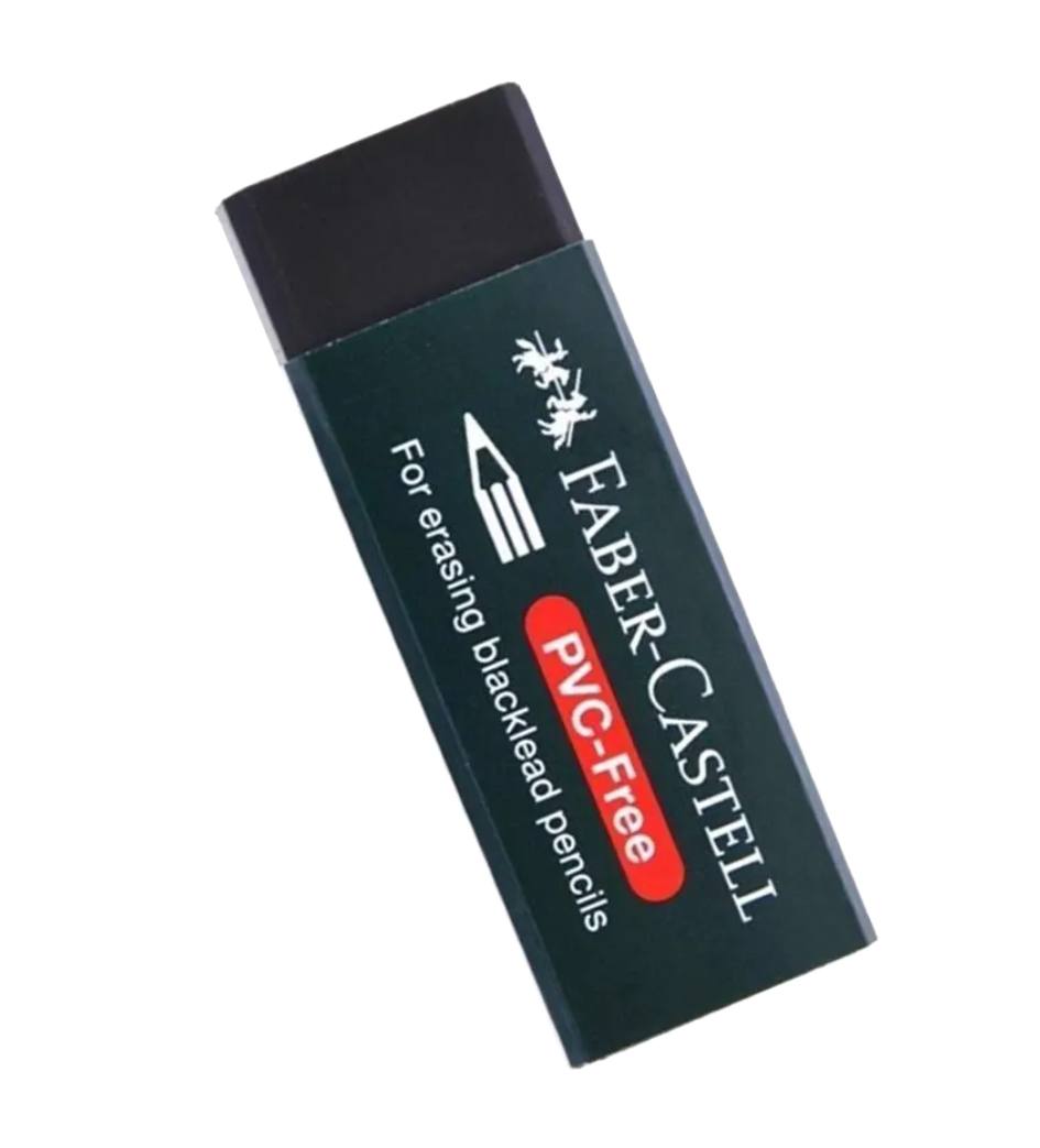 استيكة FABER-CASTELL  الملونة ⬛️🟦🟥
