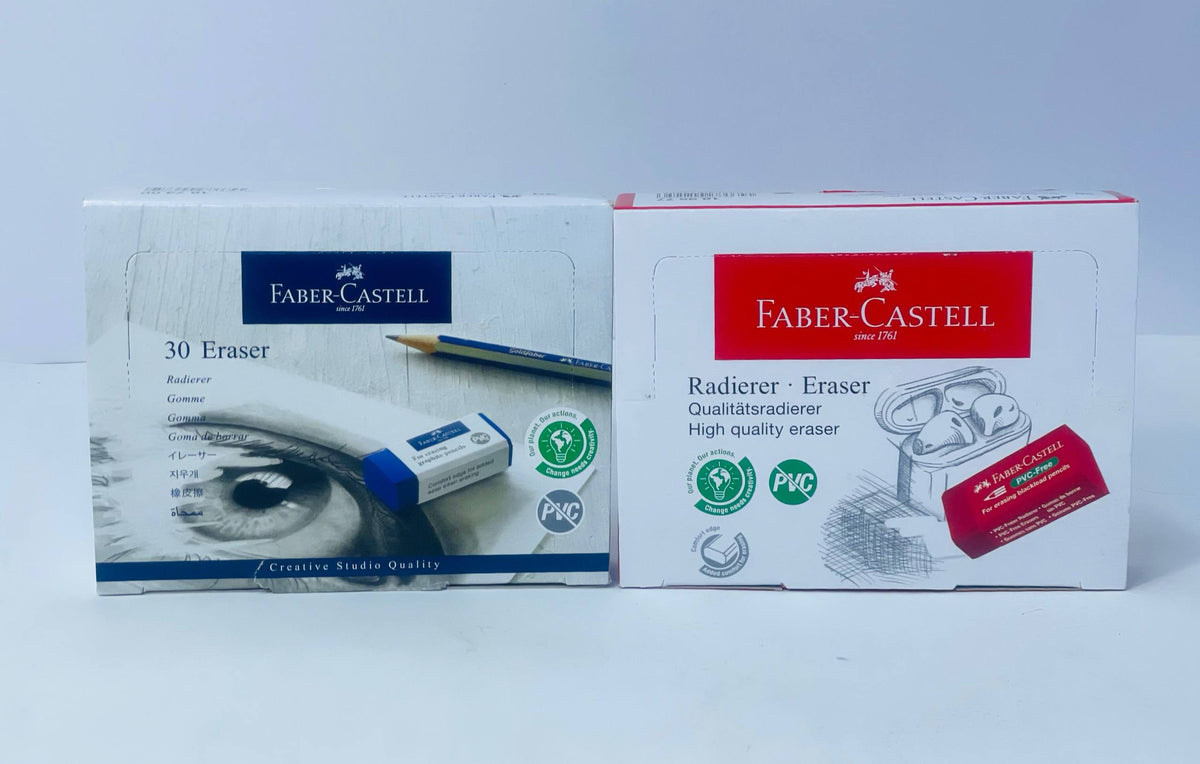 استيكة FABER-CASTELL  الملونة ⬛️🟦🟥