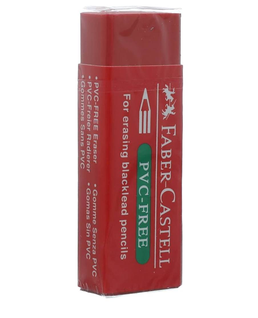 استيكة FABER-CASTELL  الملونة ⬛️🟦🟥