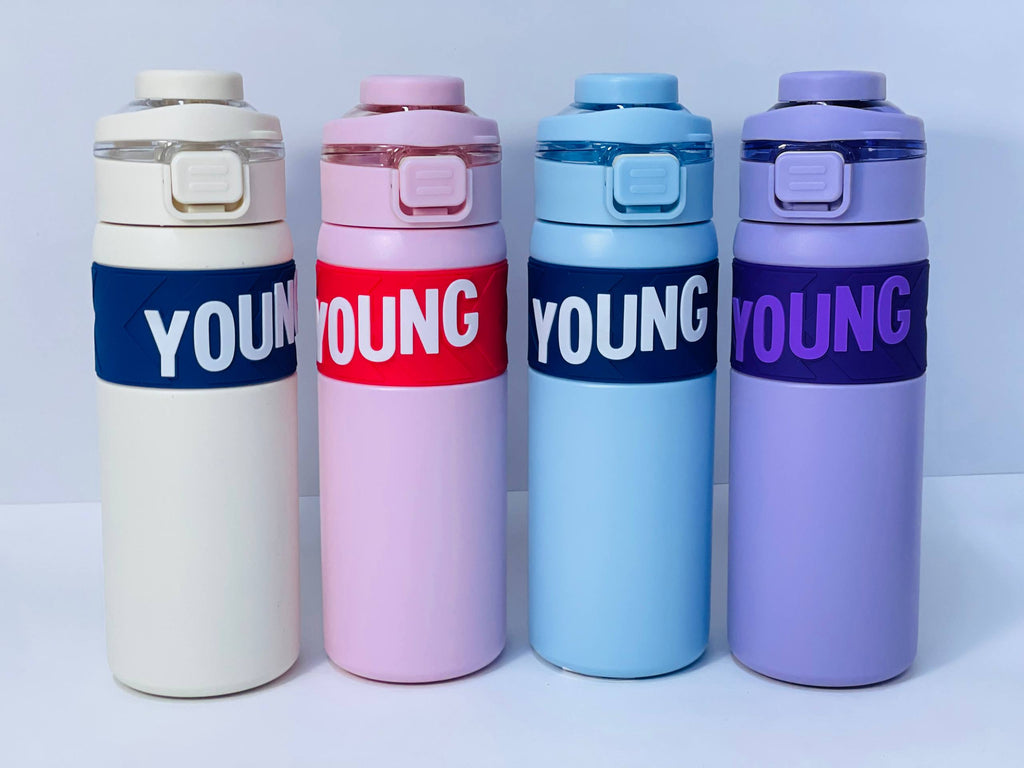 زجاجة YOUNG ❇️❇️❇️ الزجاجة الاستانلس ستيل 🍶🥤💦 💦