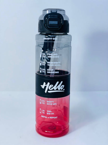 زجاجة المياه الشفافة Hello ❇️♻️☑️✨✨