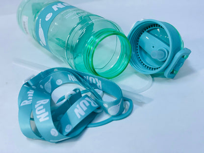 زجاجة المياه الشفافة RUN ❇️♻️☑️✨✨