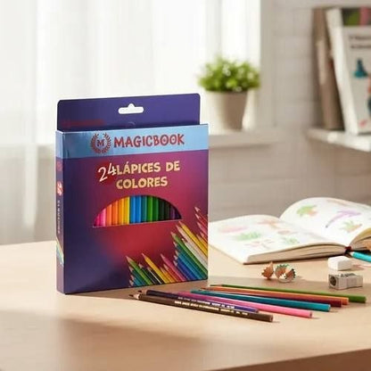 الوان خشب 🪵  MAGIC BOOK  24 لون