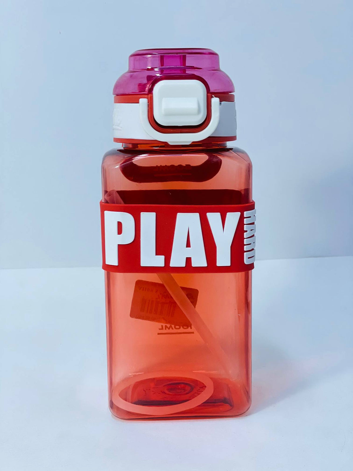 زجاجة المياه الشفافة PLAY HARD ❇️♻️☑️✨✨