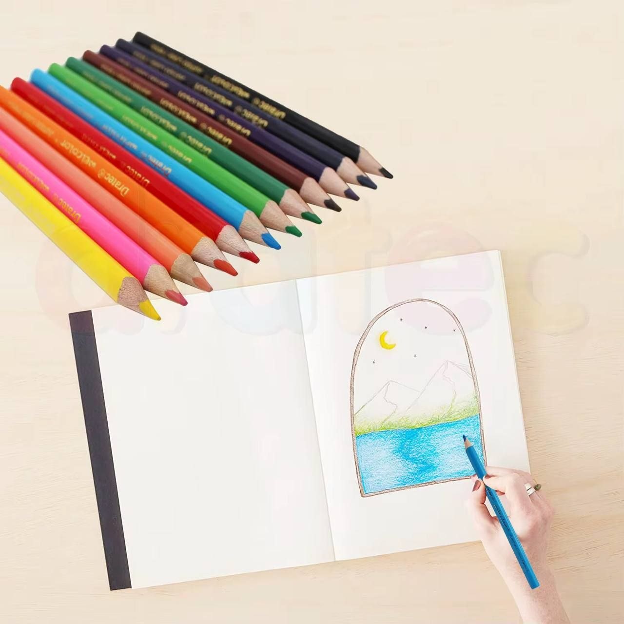 الوان خشب  COLORED PENCILS 🎨 ٢٤ لون
