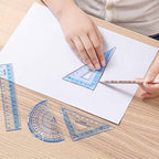الطقم الهندسي 🔱 بالعلبة البلاستيك الشفافة 🗃