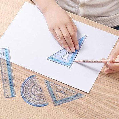 الطقم الهندسي 🔱 بالعلبة البلاستيك الشفافة 🗃