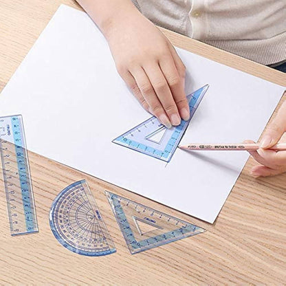 الطقم الهندسي 🔱 بالعلبة البلاستيك الشفافة 🗃