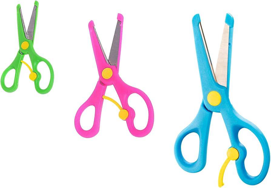 المقص البلاستيك في سن معدن ✂️✂️📝