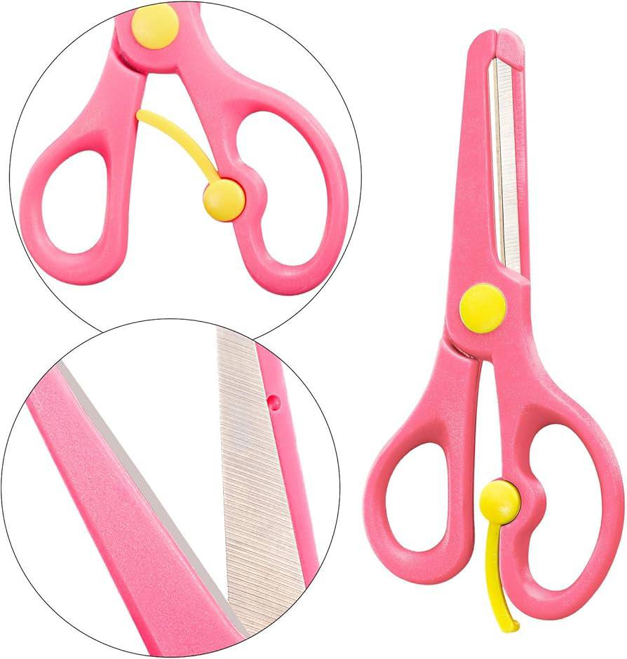 المقص البلاستيك في سن معدن ✂️✂️📝