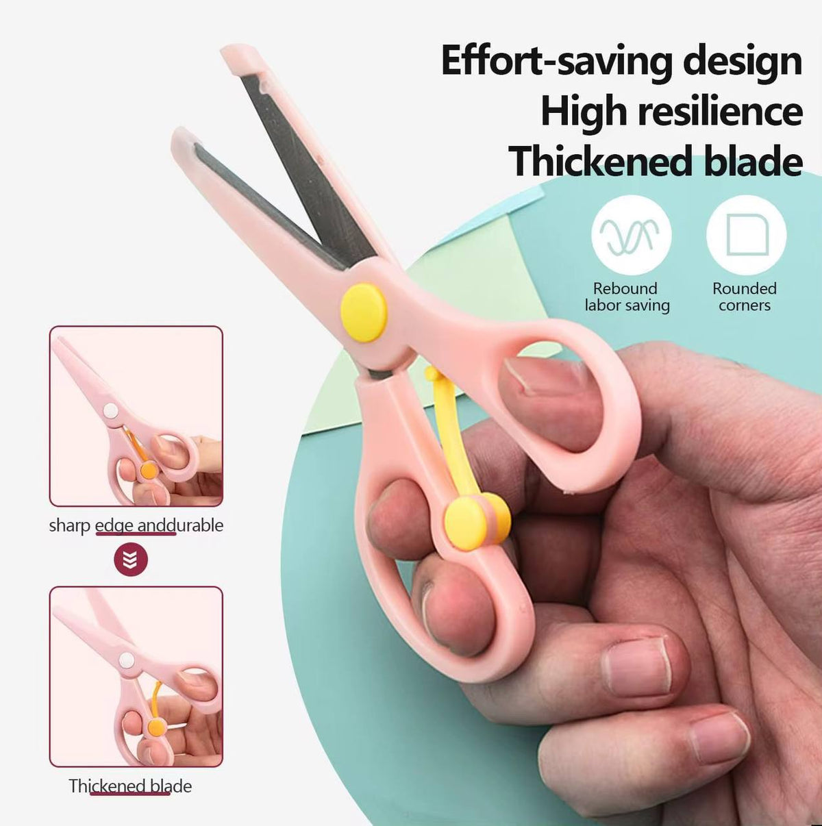 كارت المقص البلاستيك في سن معدن ✂️✂️📝