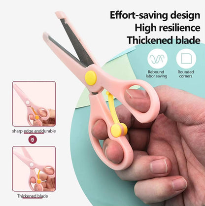 كارت المقص البلاستيك في سن معدن ✂️✂️📝