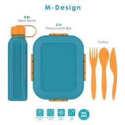 طقم لانش بوكس M-Design 🏵️🍽️🥣