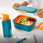 طقم لانش بوكس M-Design 🏵️🍽️🥣