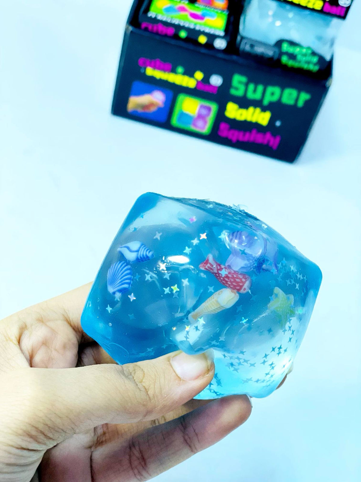 الاسكوشي المربع بالمخلوقات البحرية و النجوم 🧊🧊🐚🦪🎏✨