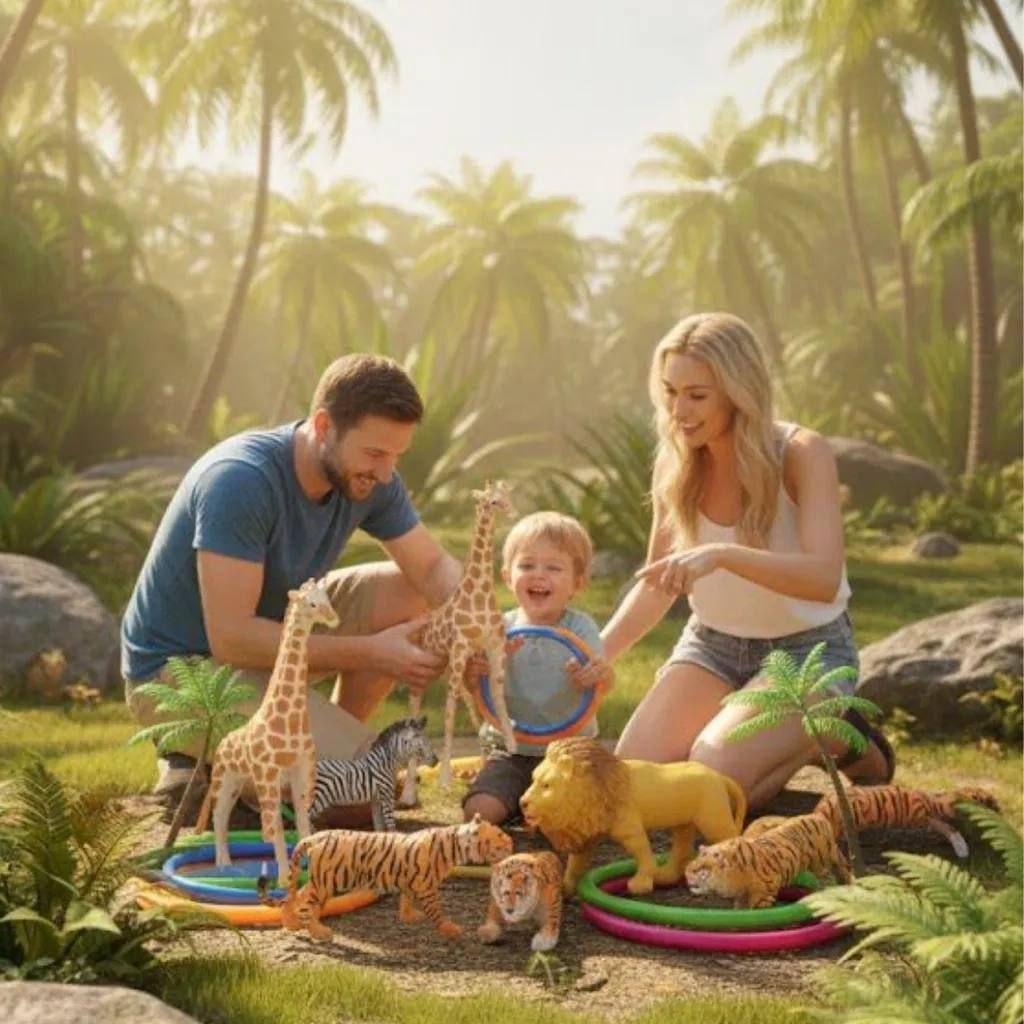 كيس حيوانات الغابة 🦁🦒🦓🐆
